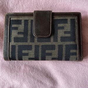Fendi Zucca Bifold Kisslock Wallet